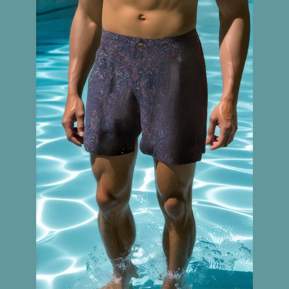 Onia Swim Trunks Blue Multi Calder Liberty Art Fabric L 36